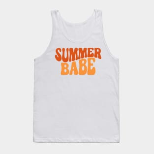 Summer Babe. Fun Summer, Beach, Sand, Surf Quote. Tank Top